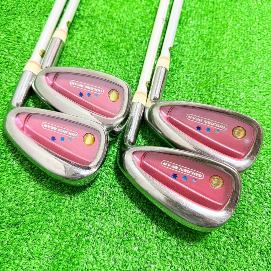 くりーむレディース ゴルフクラブ8本セット ピンク GOLDEN BEAR