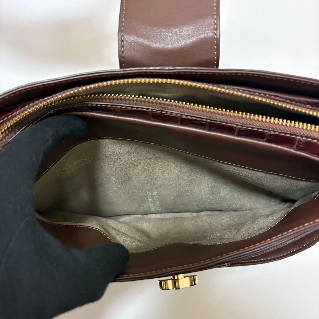 美品　JRA ボーグラン　2way ショルダーバッグ　ハンドバッグ　クロコダイル