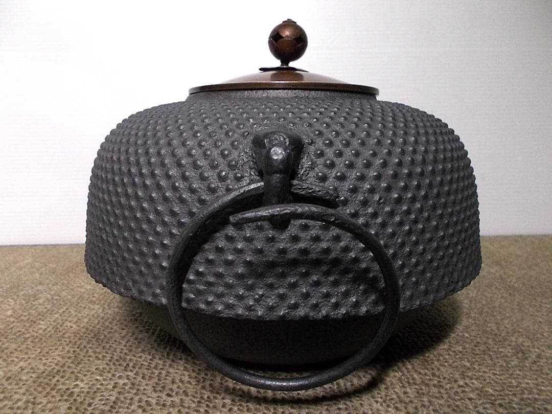 茶道具 信楽焼風炉 未使用五徳 霰茶釜 アラレ 釜環 敷板 送料込み