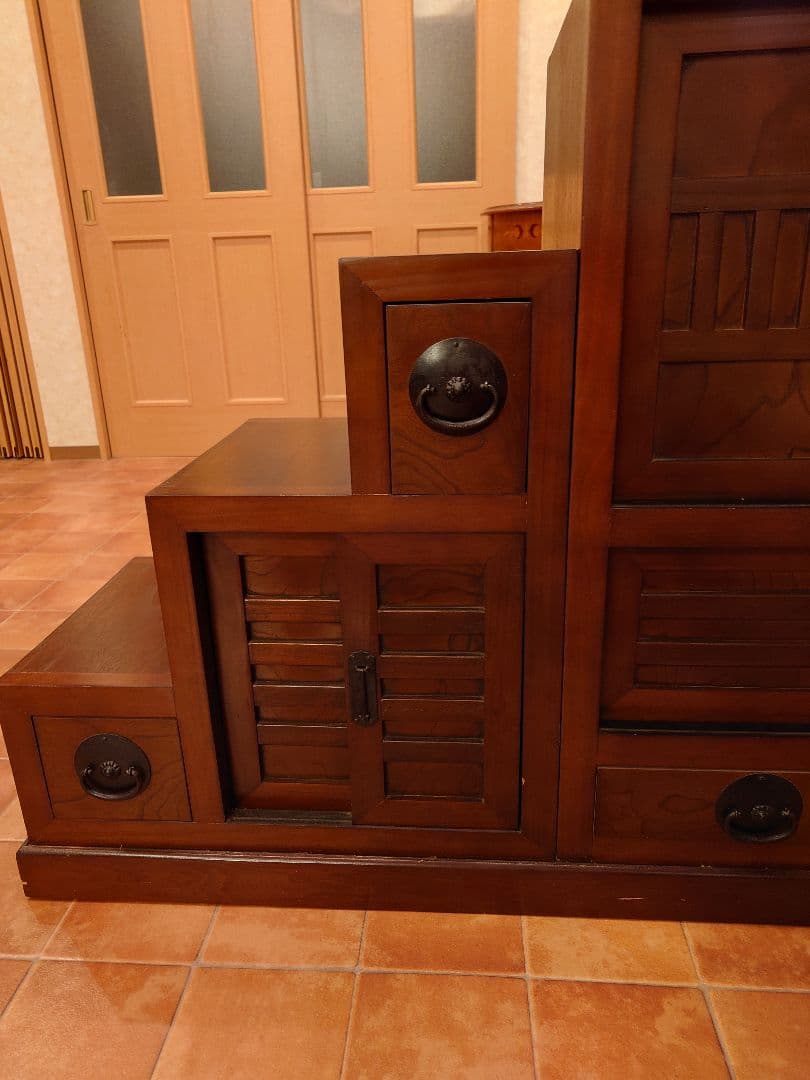 貴重!　大型　両面引出し　階段箪笥　七段　間仕切りにも