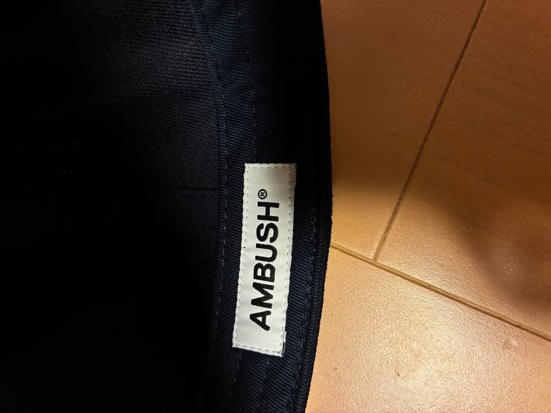 【美品】AMBUSH アンブッシュ ロゴ刺繍 キャップ ネイビー 34刺繍 希少