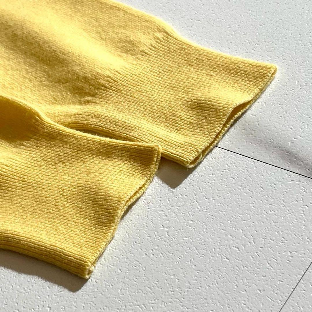 【希少】ジバンシー 4Gロゴ カシミヤ100% タートルネックニット イエロー