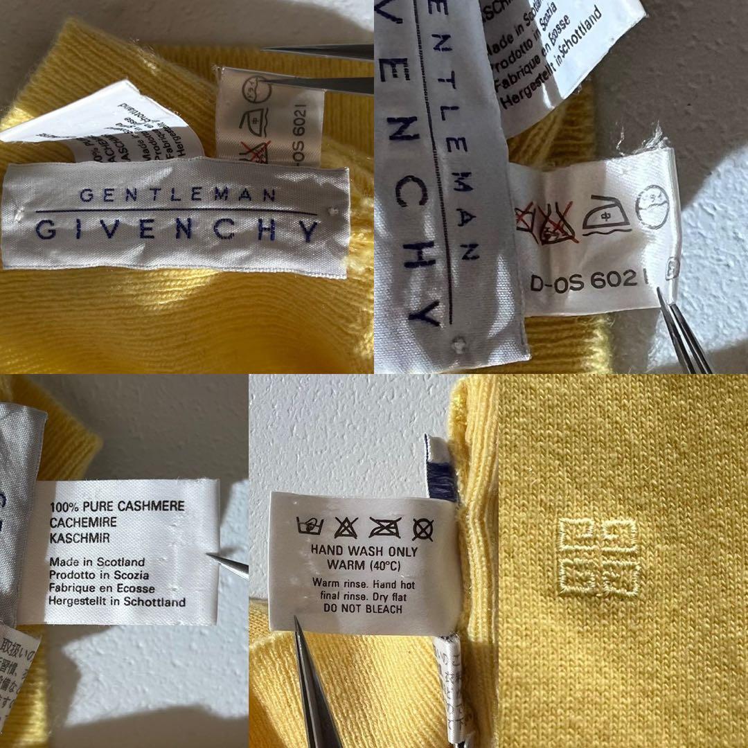 【希少】ジバンシー 4Gロゴ カシミヤ100% タートルネックニット イエロー