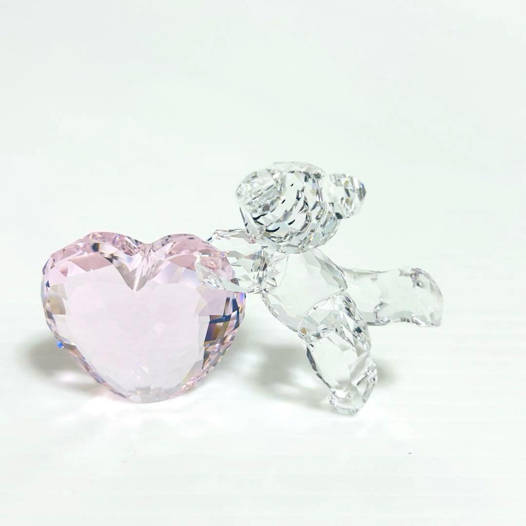 スワロフスキー クリスベア ピンク ハート　クリスタル　置物