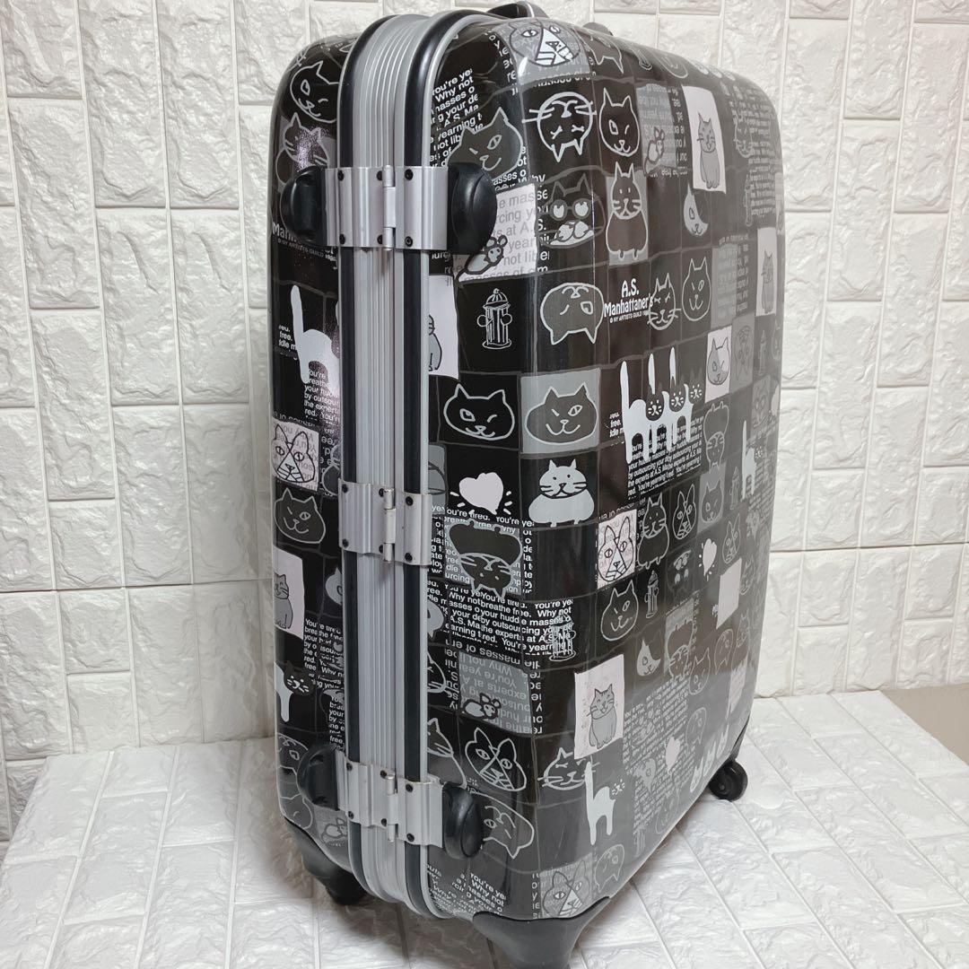 【即日発送 】希少 マンハッタナーズ キャリーケース 猫柄 Lsize