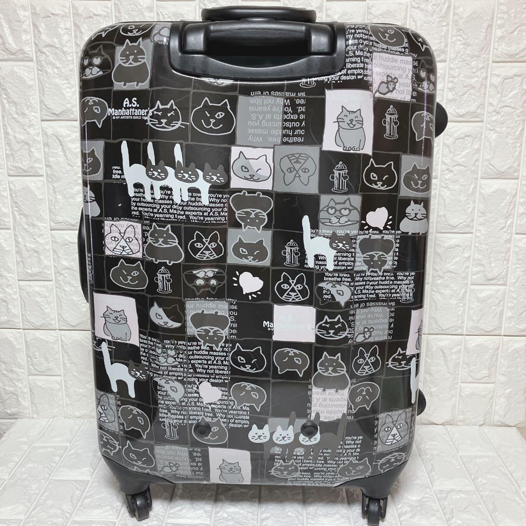 【即日発送 】希少 マンハッタナーズ キャリーケース 猫柄 Lsize