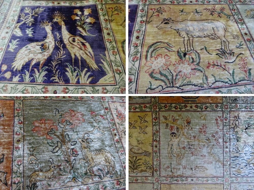 ペルシャ絨毯　シルク　307×246センチ　大判　インテリアラグ　カーペット