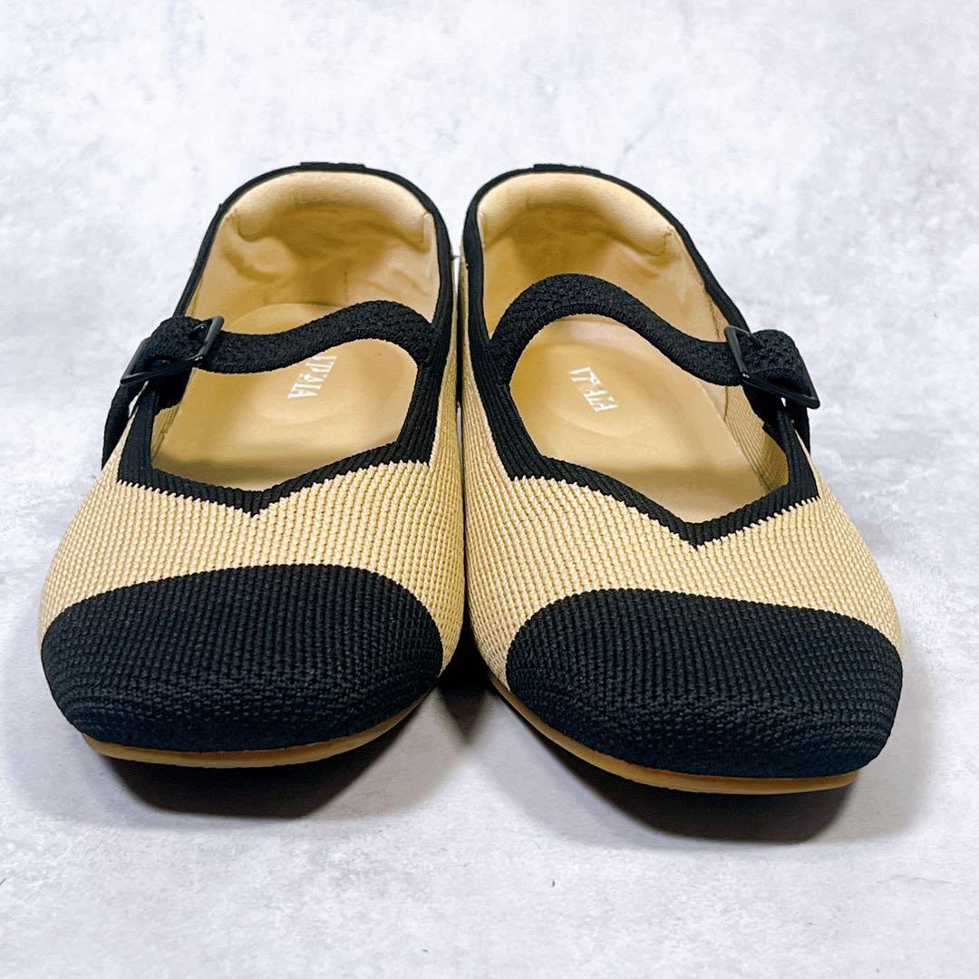 ☆美品☆【ビバイア】メリージェーン (36.5) フラットシューズ スクエアトゥ