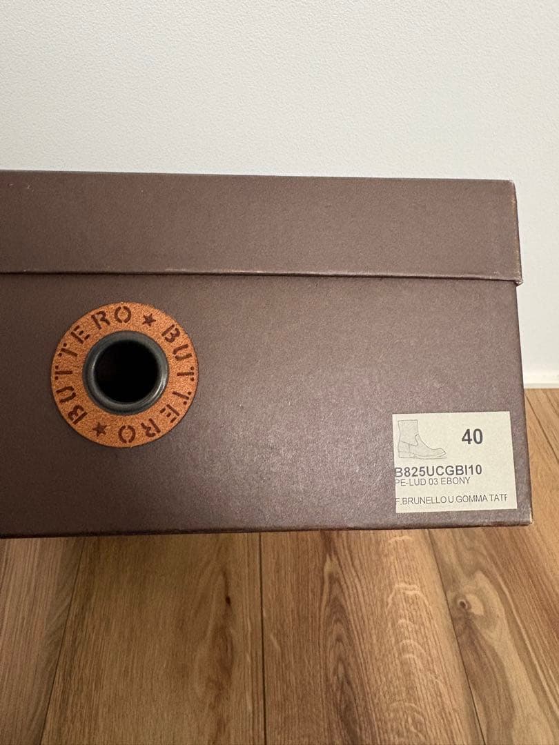 ブッテロ　BUTTERO サイドジップブーツ茶　サイズ40 B825 【箱付】