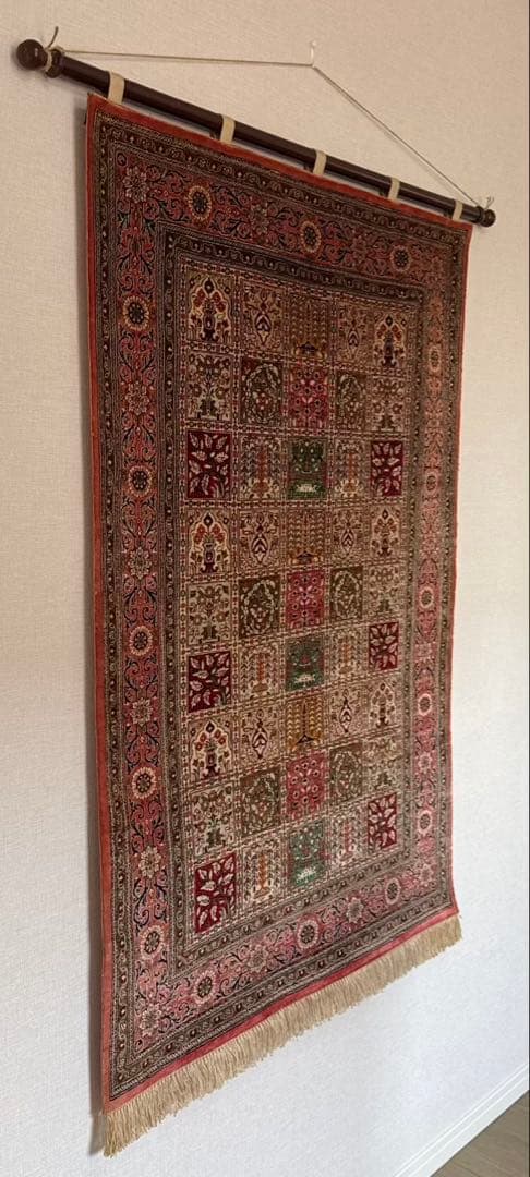 ペルシャ絨毯　クムシルク　80cm×120cm