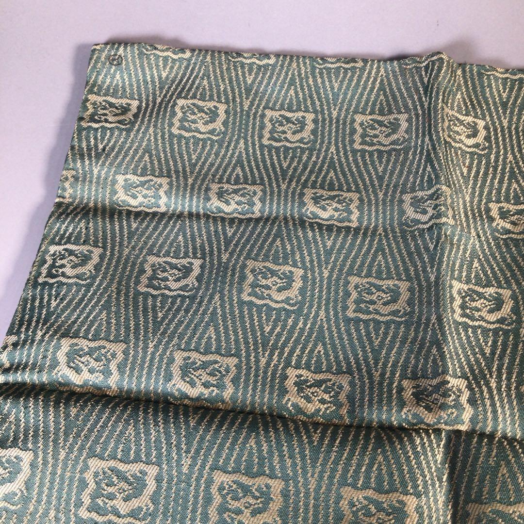 Ｍ４５３　帛紗　『袋師　土田友湖作』『即中斎　箱書』『龍文』『緞子袱紗』　共箱