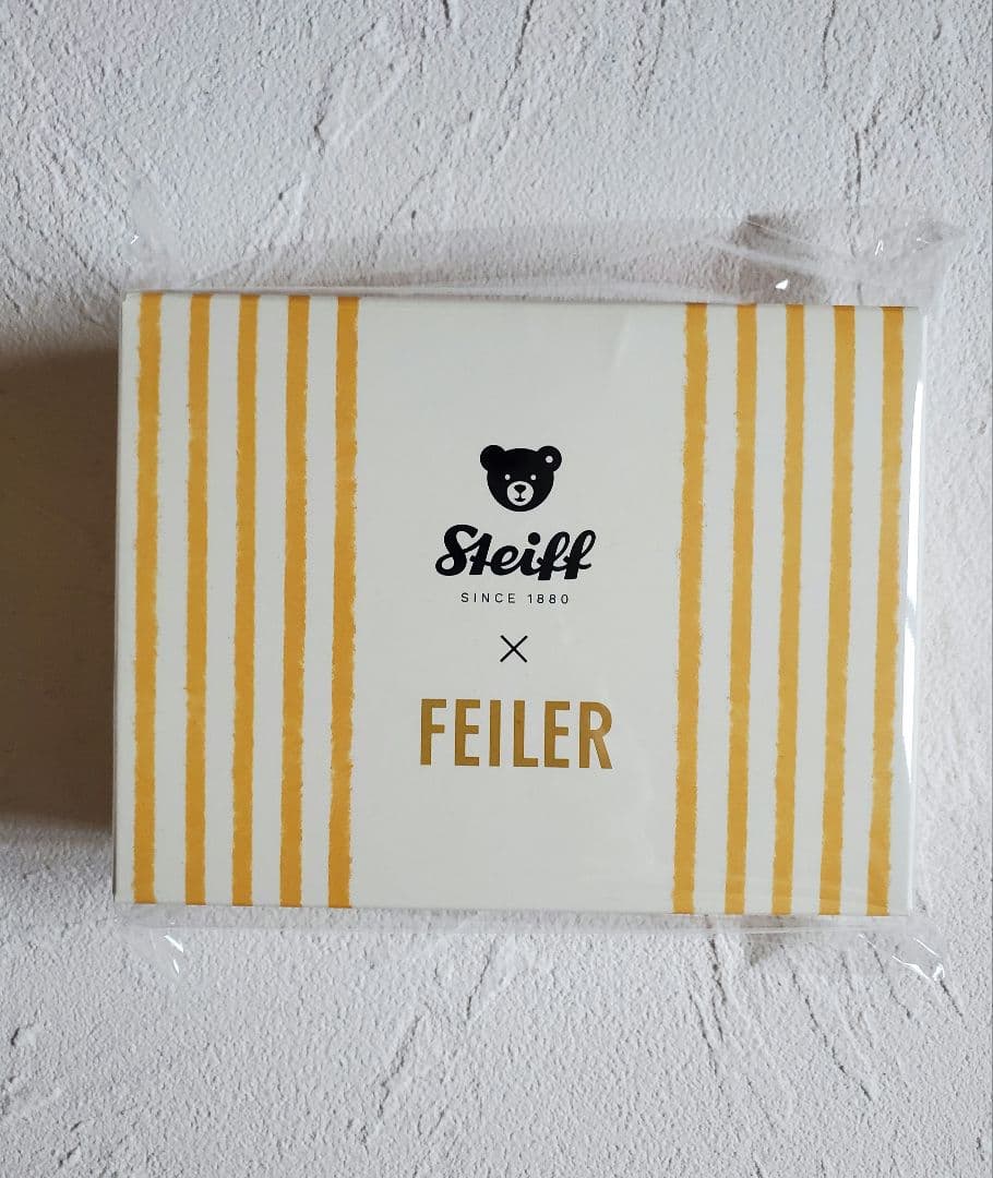【未使用】steiff × FEILER ハンカチ テディベアキーリングセット