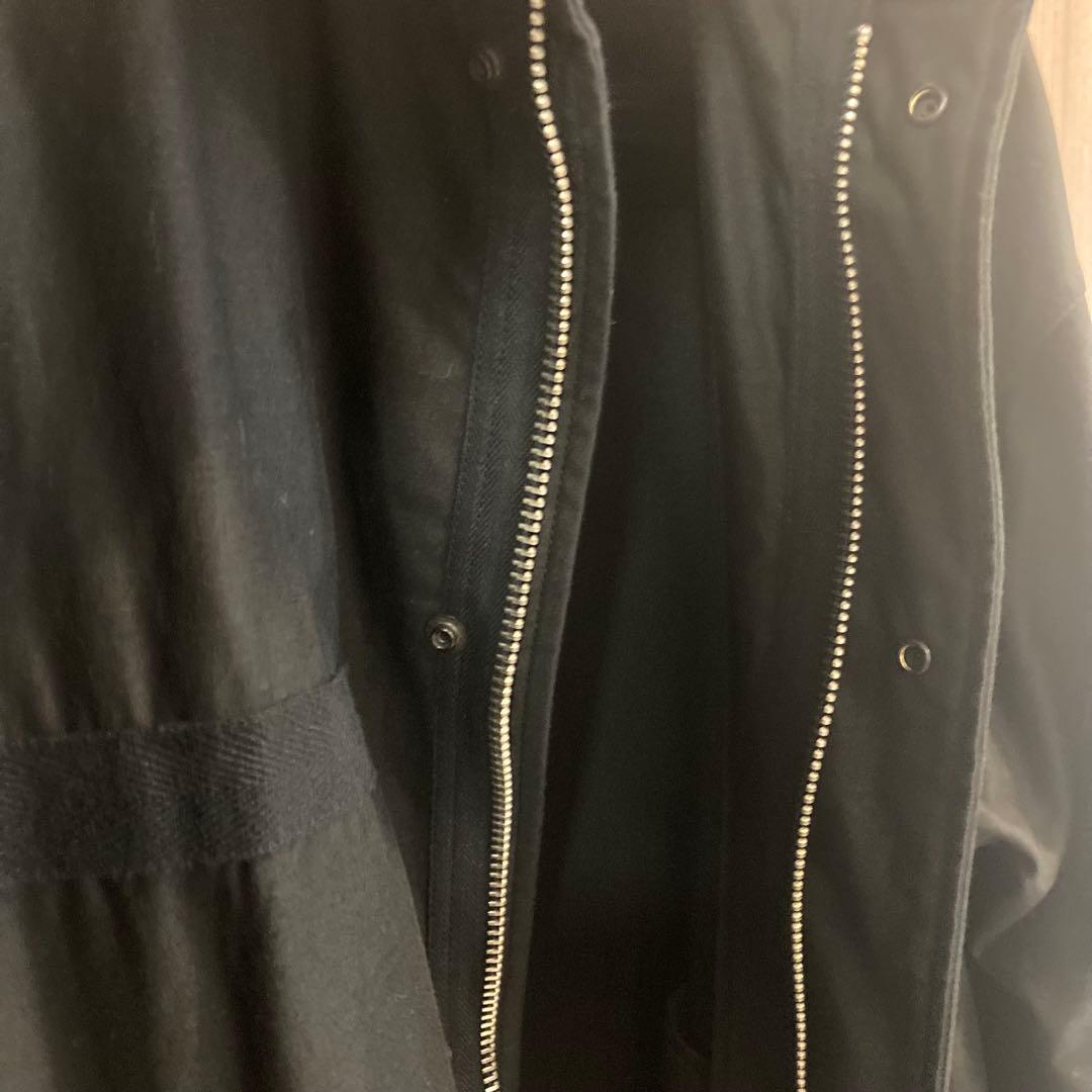 希少L 23AW コムデギャルソンオム 製品染め M-65 モッズコート 黒