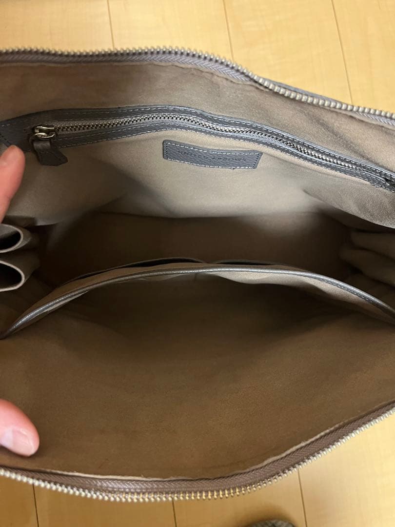 ユナイテッドアローズ ラウンドブリーフケース 牛革 グレー