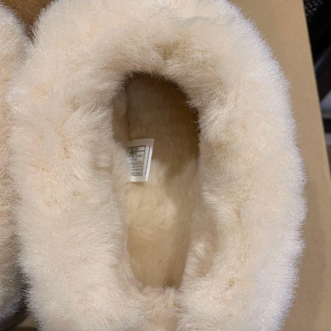 ★未使用★UGG厚底 ブラウンムートンブーツファー付き 24CM