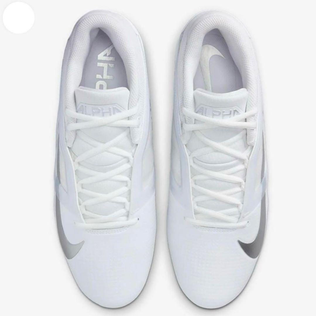 ナイキ 26 アルファメナス プロ アメフト スパイク シューズ 靴 白 g