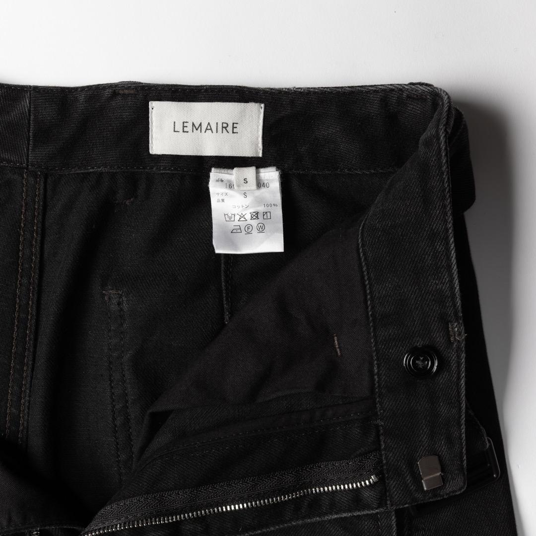 パンツ LEMAIRE TWISTED BELTED PANTS BLACK sizeS