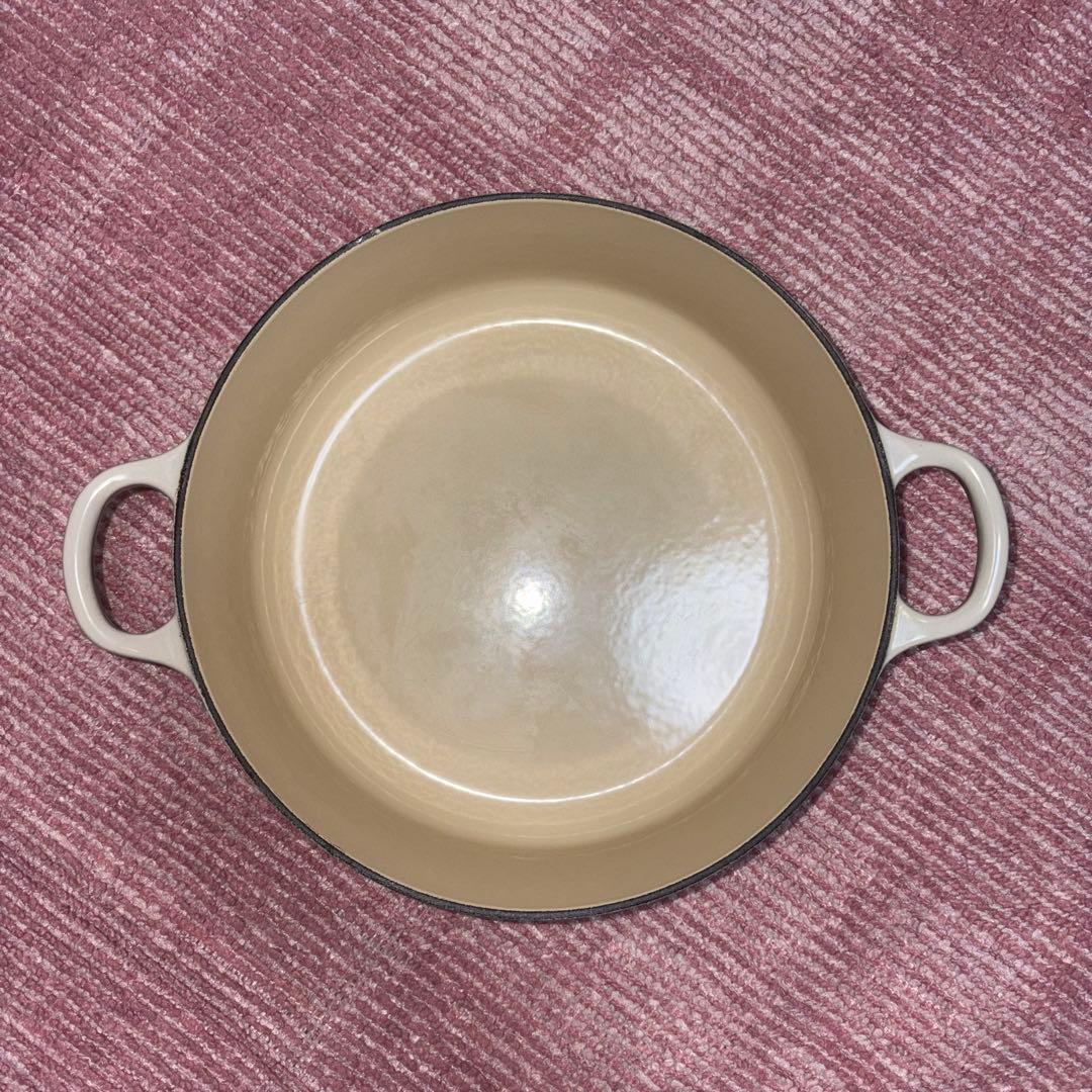 【美品】ル・クルーゼ LE CREUSET ココットロンド 24cm グレー