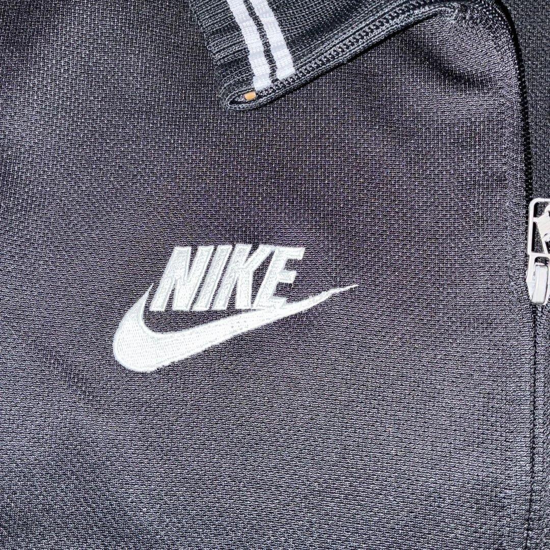 ナイキ　NIKE トラックジャケット　ジャージ　黒　ブラック　刺繍　90s
