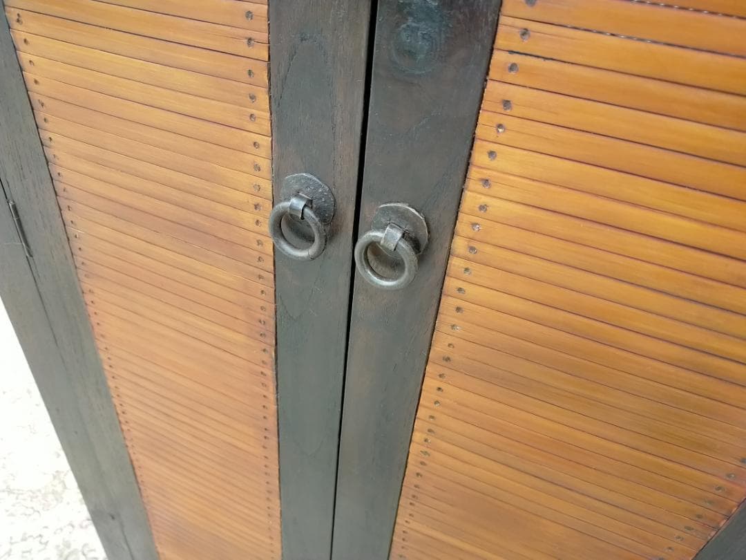 (配送/設置込み) チーク材☆バンブーキャビネット☆南国リゾート☆竹家具☆無垢材