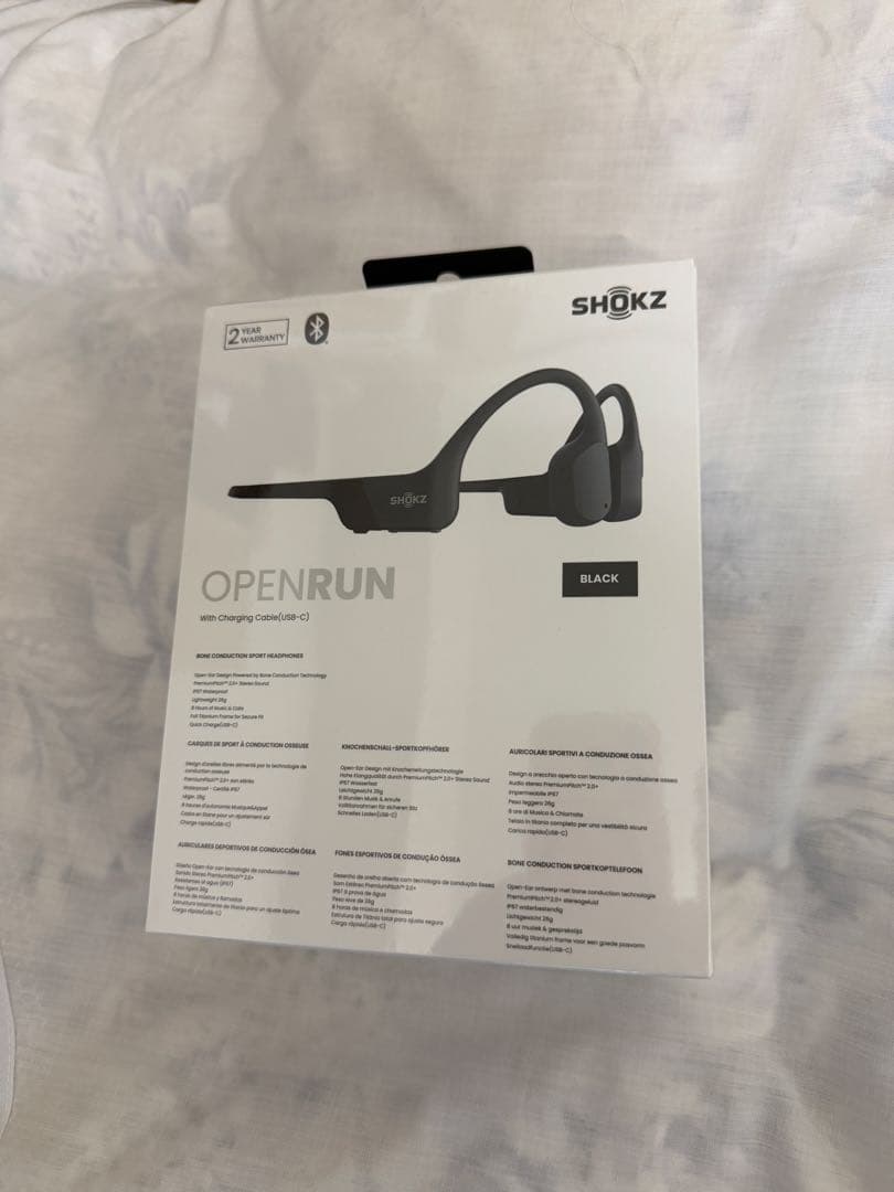 M*o様 SHOKZ OPENRUN 骨伝導スポーツヘッドフォン ブラック