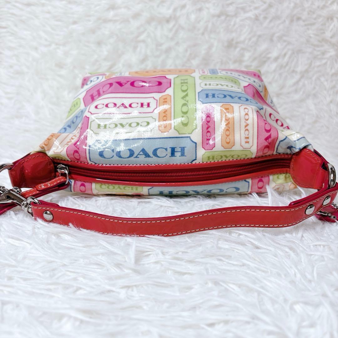 バッグ COACH Accessory Pouch pastel patchwork