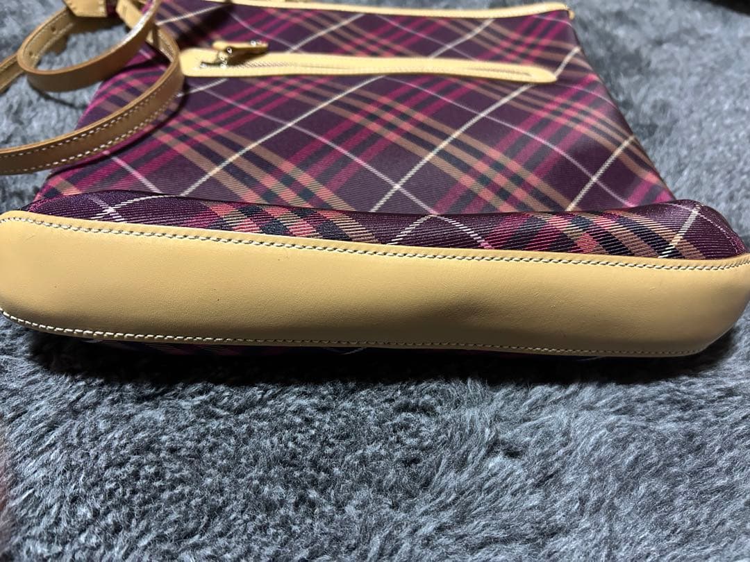 Burberryブルーレーベルチェック柄ショルダーバッグ