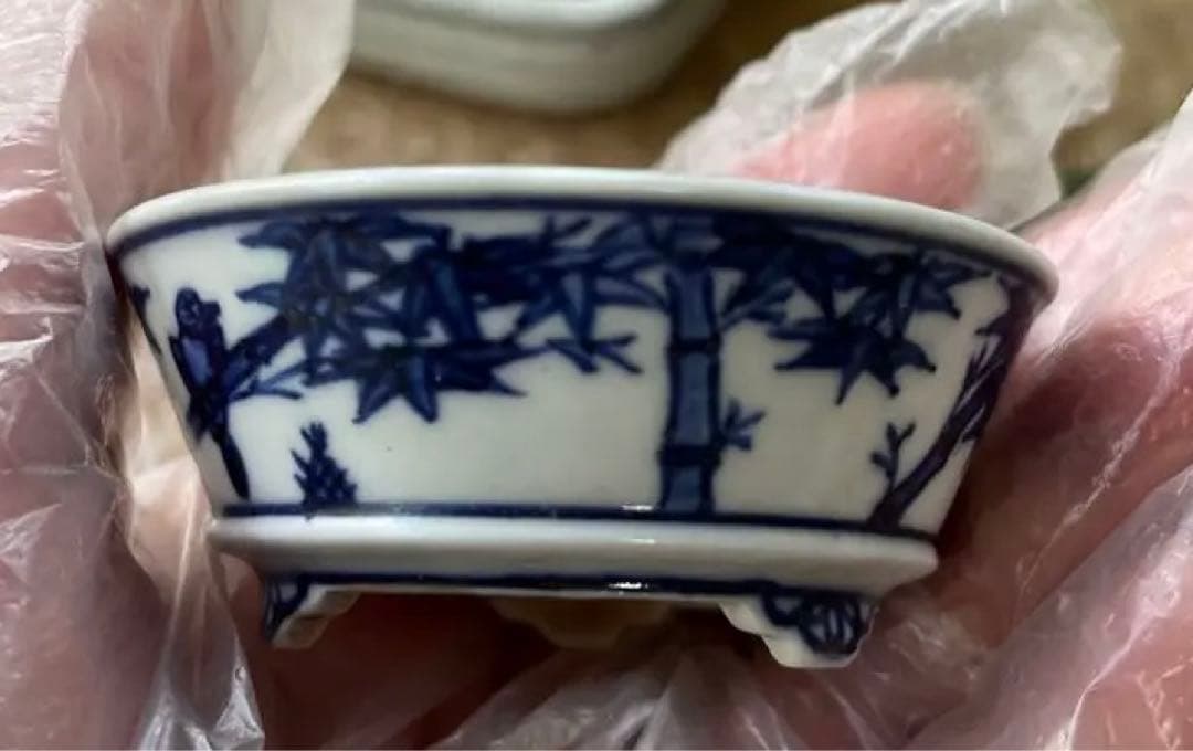 高雄香葉　盆栽鉢　小品　3個セット　レトロ　(A6)