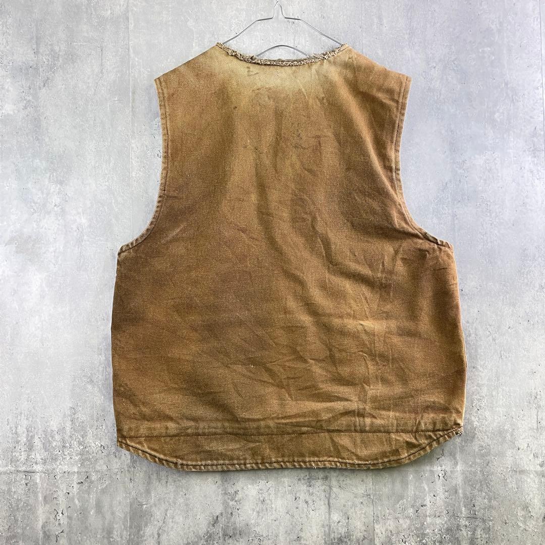 USA製✨00s carhartt【L】ダックベスト/ヴィンテージ フェード