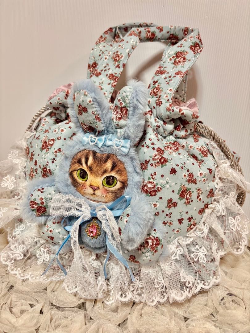 コヤンイサムチョン　ドレスフリルのサンダーちゃん、ふあふあ巾着バッグ
