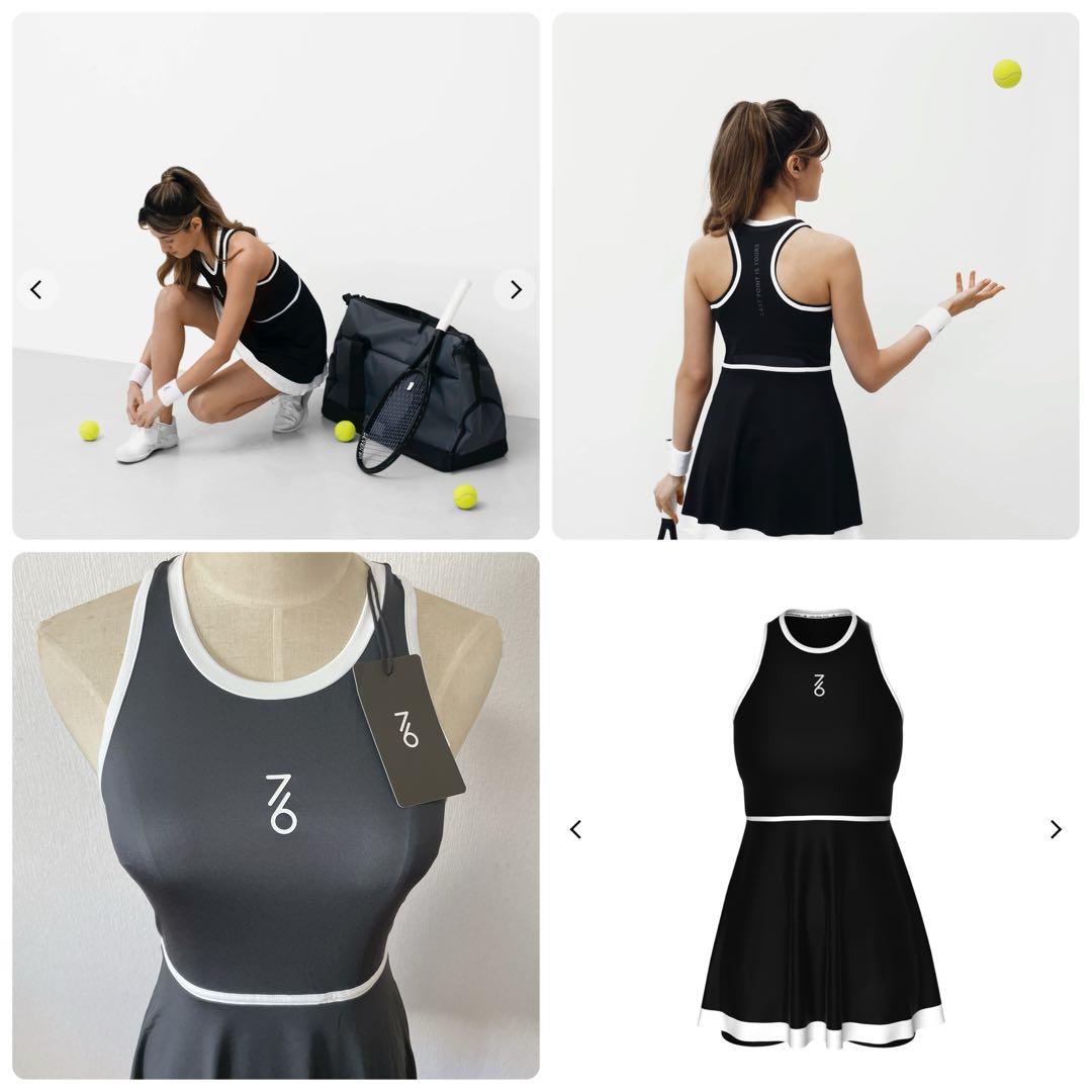 日本初上陸　セブンシックス　テニスウェア　ワンピース　黒