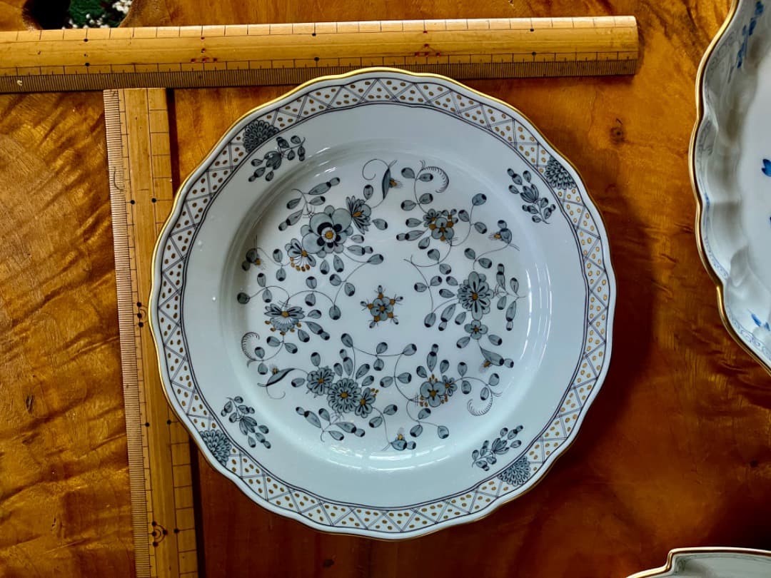 マイセン：インドの華フルーツ、デザート＆菓子皿プレート三種：