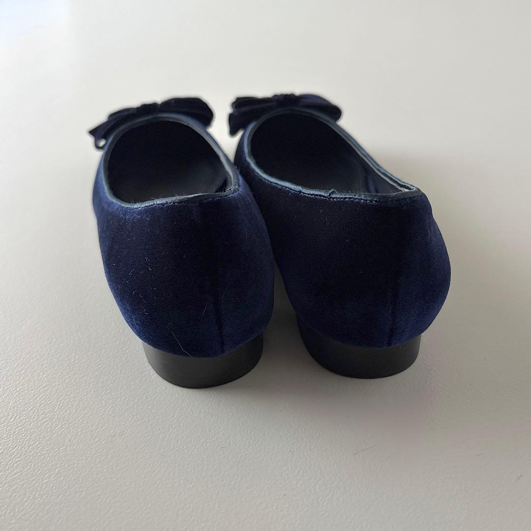 未使用　ツル By マリコオイカワ　ダブルリボン　フラットパンプス　37