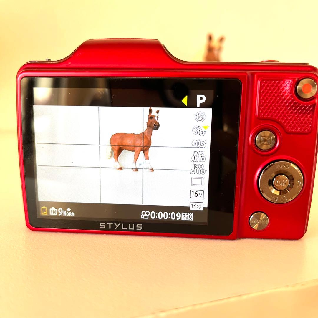 OLYMPUS STYLUS SZ-15 レッド デジタルカメラ