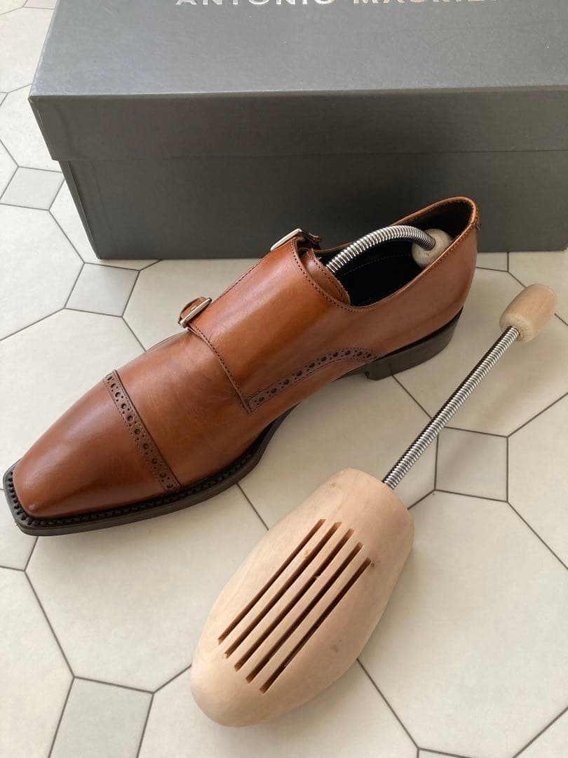 ANTONIO MAURIZI ダブルモンクストラップ 革靴　サイズ391/2