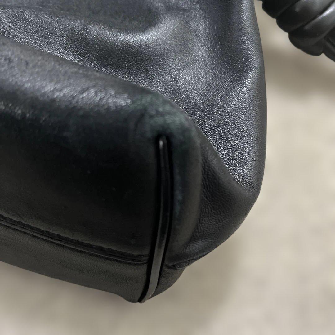 LOEWE フラメンコノットレザーショルダーバッグブラック　スモール