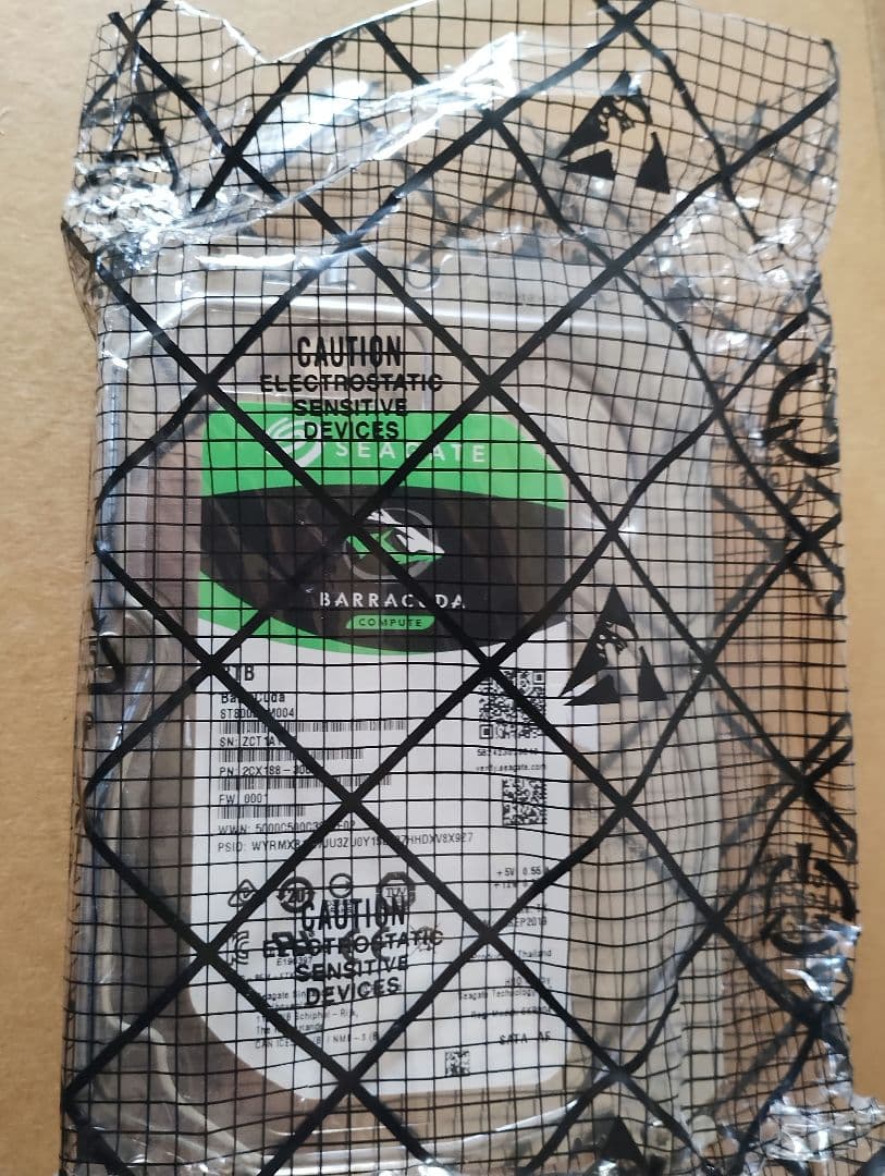 【SEAGATE】8TB HDD ST8000DM004 注意表示