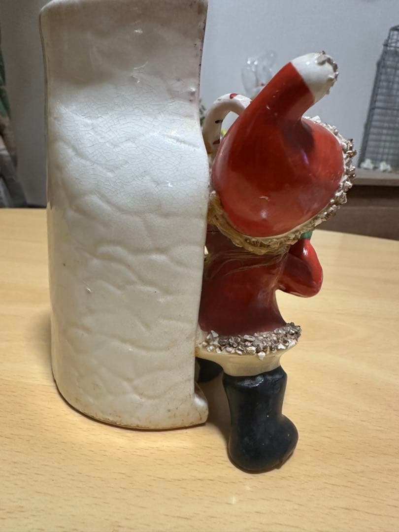 1950年代ビンテージ物 妖精エルフのクリスマス置物プランター