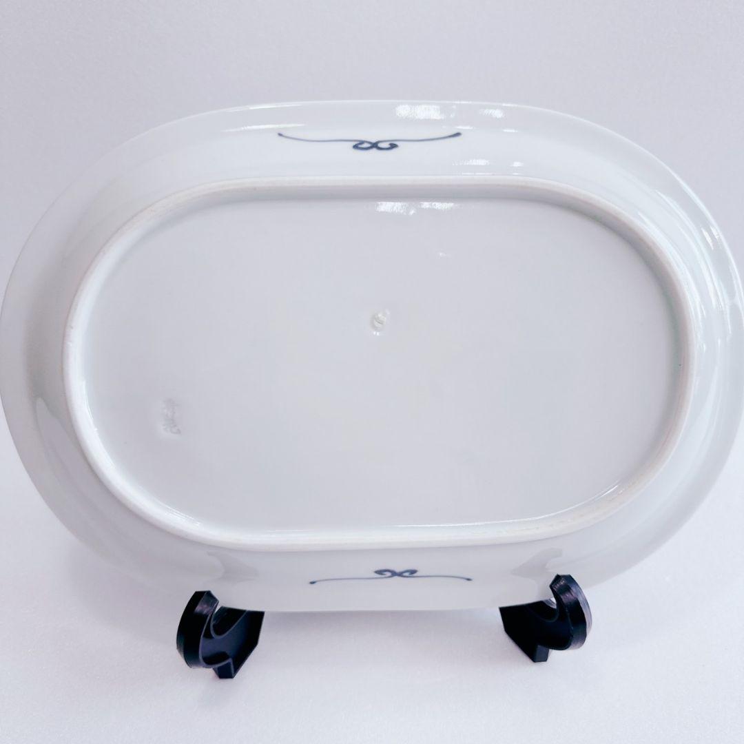 有田焼 青花 しん窯 異人 オーバル皿 小判プレート 5枚セット アンティーク