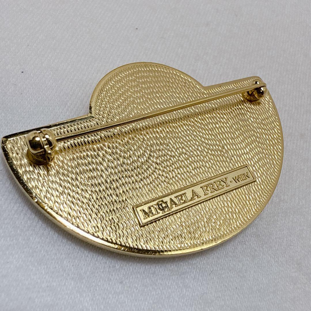 MICHAELA FREY ミカエラフレイ ゴールドカラー ブルー ブローチ