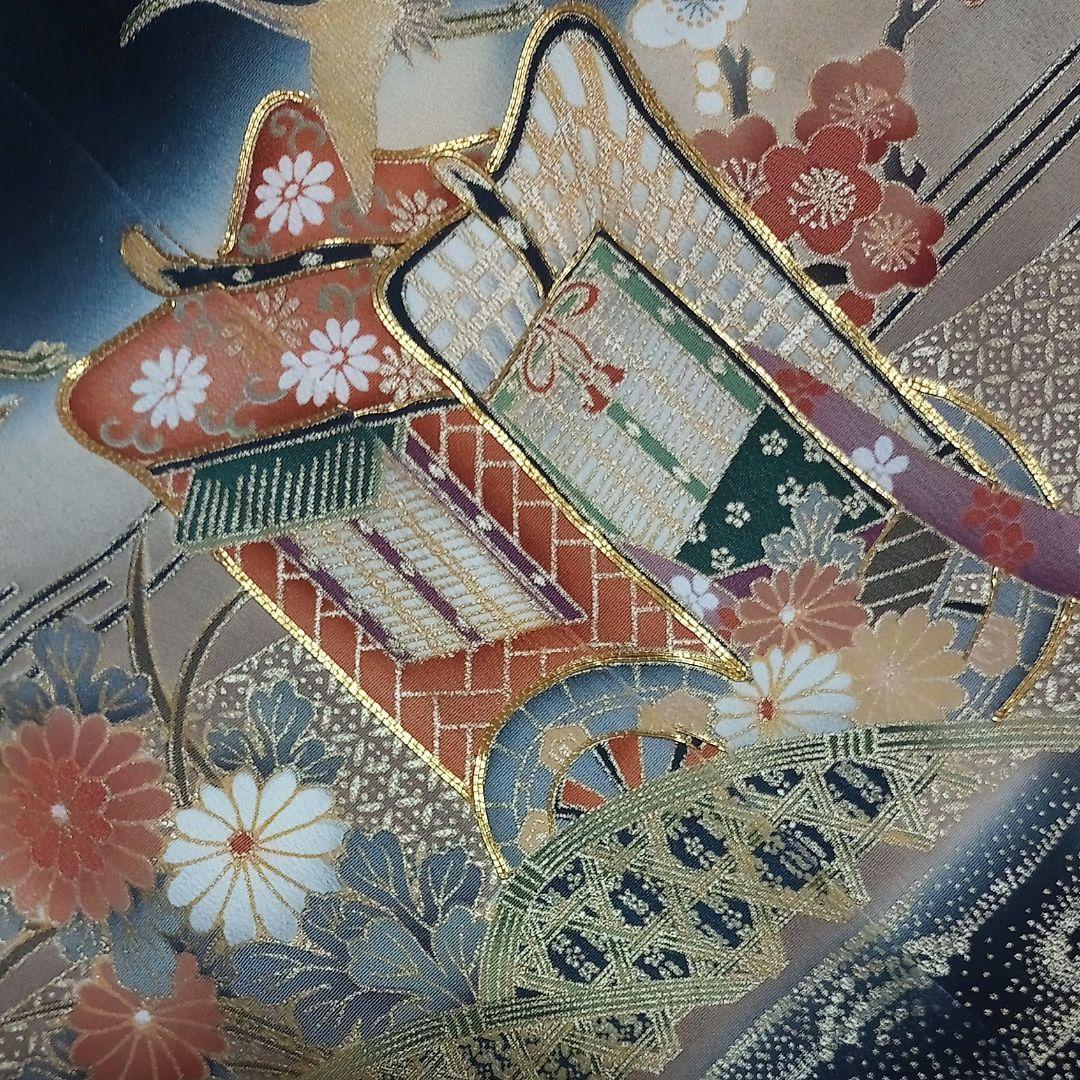 D02限定価格！☆USED美品☆ 結婚式 金彩 豪華 黒留袖6点セット