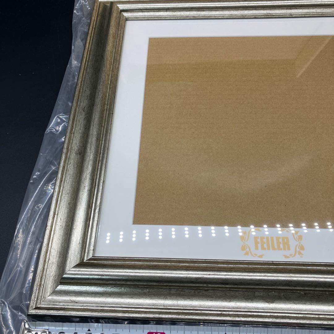FEILER シルバー　額縁　ロゴ入り　フェイラー　額　フレーム　希少　未使用