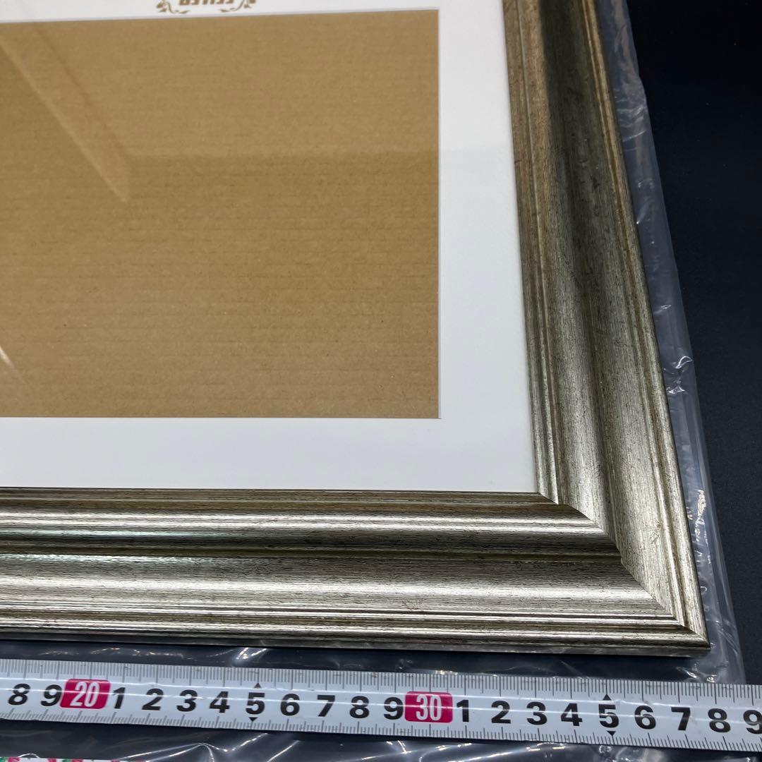 FEILER シルバー　額縁　ロゴ入り　フェイラー　額　フレーム　希少　未使用