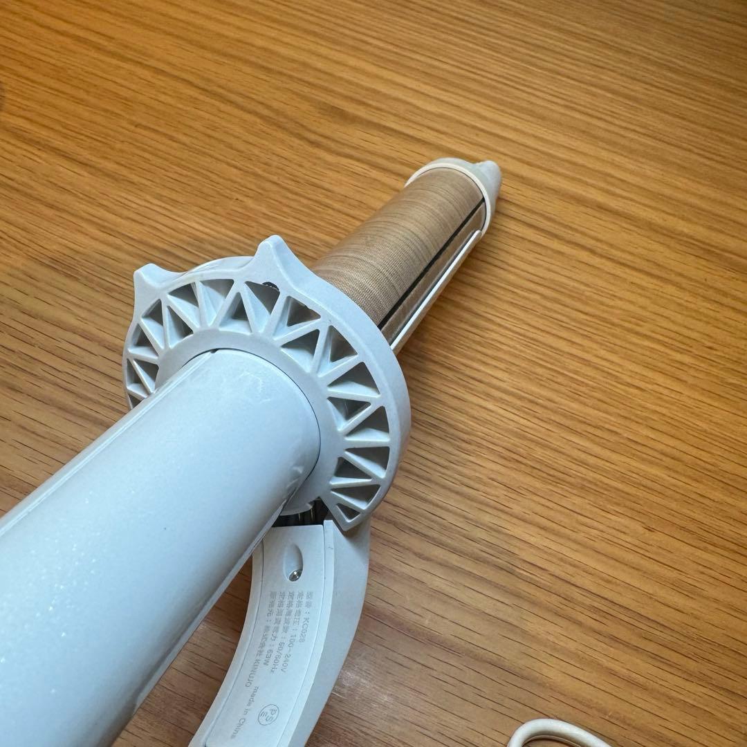 絹女 KINUJO カールヘアアイロン ホワイト 28mm