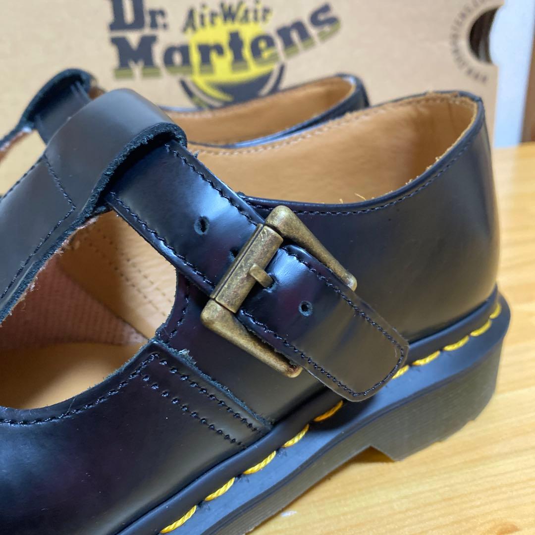 【Dr.Martens】 POLLEY Tバーシューズ ブラック 24㎝