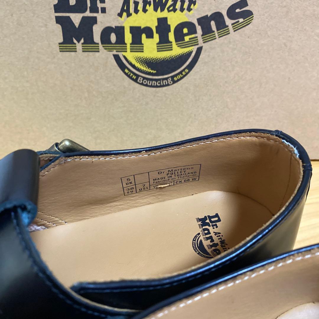 【Dr.Martens】 POLLEY Tバーシューズ ブラック 24㎝