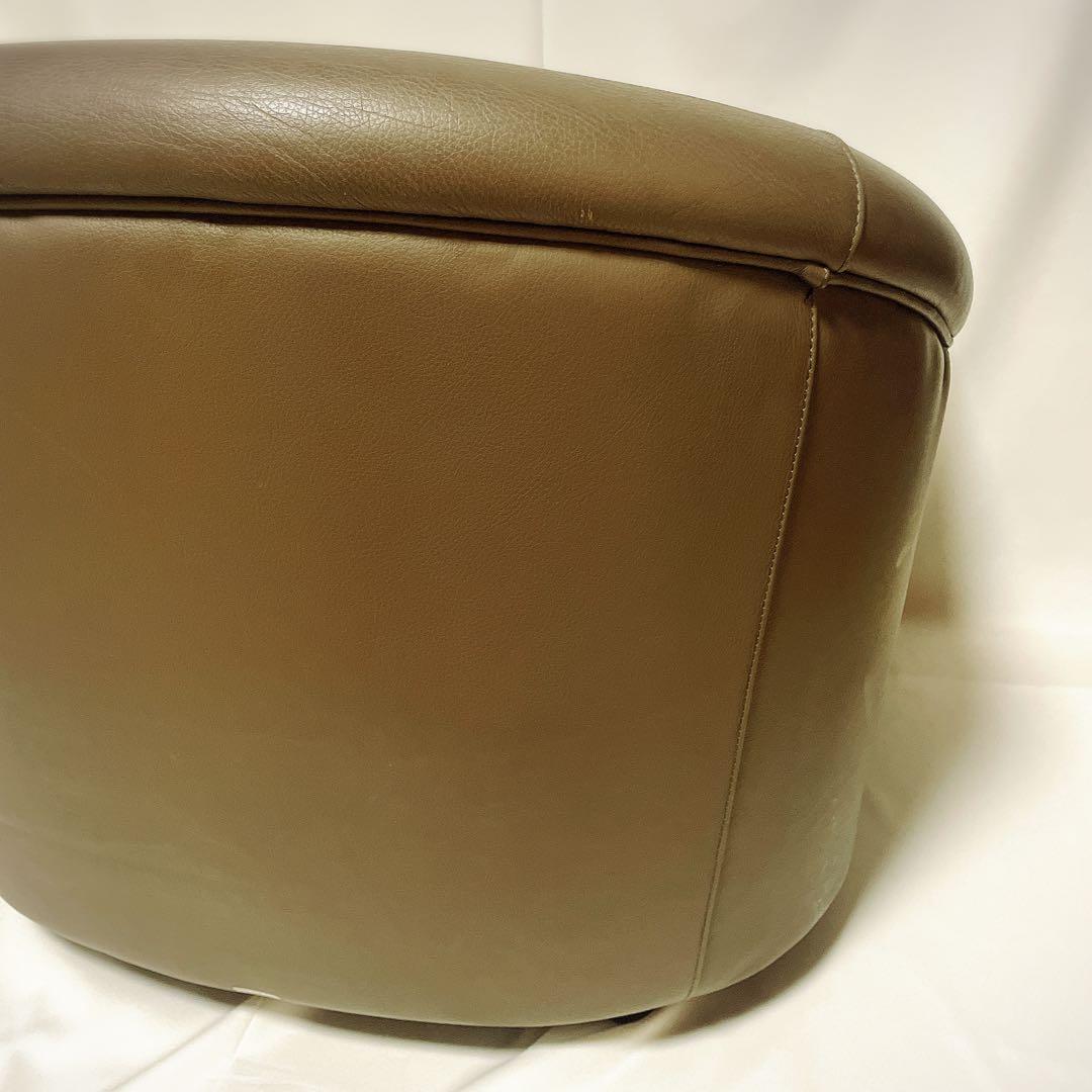 【極美品】マルニ木工 ベルサイユ 本革シングルソファ Mスムース