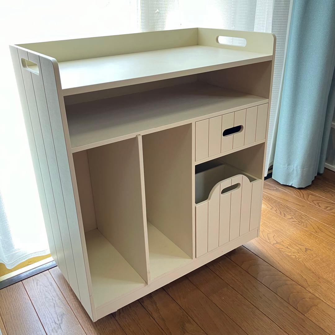 honoa♡ ベルメゾン 収納ワゴン テーブル下 収納ラック ランドセル