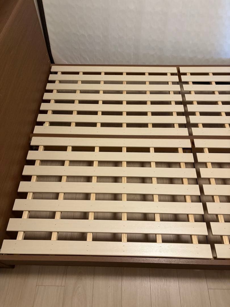 【引取限定】ニトリ　ダブルベッドフレーム　ヴァイン LEG すのこ