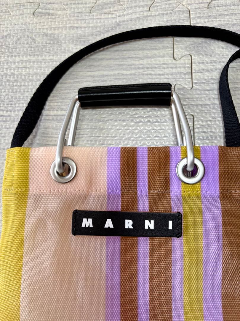 バッグ MARNI MARKET STRIPE MINI SHOULDER BAG